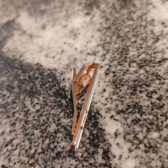 Celine Tie Clip Silver 925 stamped / Gold Plated - Picture 9 of 16